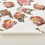 Rustikales Pink Pumpkin Pattern Sherpadecke (3/4)