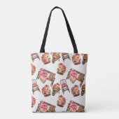 Rustikales Pink Pumpkin Pattern Tasche (Rückseite)