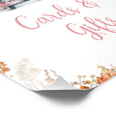 Rustikales Pink Pumpkin Truck Baby Duschzeichen Fotodruck (Ecke)