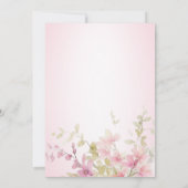 Rustikales Pink & Sage Aquarell Brautparty Einladung (Rückseite)