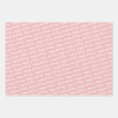Rustikales Pink Tartan Kariert Happy Holidays Must Geschenkpapier Set (Vorderseite 2)