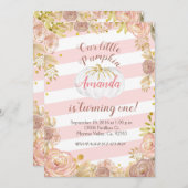 Rustikales Pink Unser Kürbis macht eine Einladung (Vorne/Hinten)