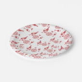 Rustikales Pizza & Brautparty Pappteller (Schrägansicht)