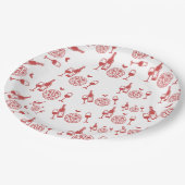 Rustikales Pizza & Brautparty Pappteller (Schrägansicht)