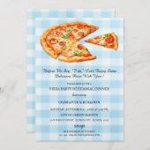 Rustikales Pizza Hochzeit Probe Dinner Einladung (Vorne/Hinten)