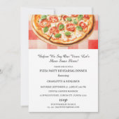Rustikales Pizza Party Hochzeit Probe Dinner Einladung (Vorderseite)