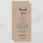 Rustikales Place Setting Dinner Party Danke Karte (Vorne/Hinten)