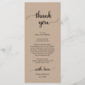 Rustikales Place Setting Dinner Party Danke Karte (Vorderseite)