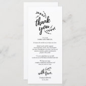 Rustikales Place Setting Dinner Party Danke Karte (Vorne/Hinten)