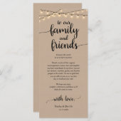 Rustikales Place Setting Dinner Party Danke Karte (Vorne/Hinten)