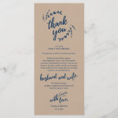 Rustikales Place Setting Dinner Party Danke Karte (Vorderseite)
