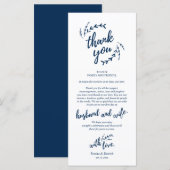 Rustikales Place Setting Dinner Party Danke Karte (Vorne/Hinten)