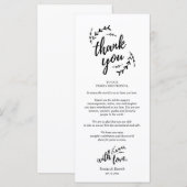 Rustikales Place Setting Dinner Party Danke Karte (Vorne/Hinten)