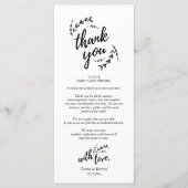 Rustikales Place Setting Dinner Party Danke Karte (Vorderseite)