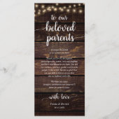 Rustikales Place Setting Dinner Party Danke Karte (Vorderseite)