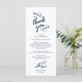 Rustikales Place Setting Dinner Party Danke Karte (Stehend Vorderseite)