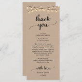 Rustikales Place Setting Dinner Party Danke Karte (Vorne/Hinten)