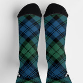 Rustikales Plaid Grün Hirschgeweih Campbell Tartan Socken (Oben)