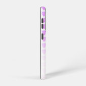 Rustikales Polka Dot Heliotrope Lila Herzmuster Samsung Galaxy Hülle (Rechte Seite)