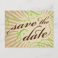 Rustikales Poster: Apfelgrün Save the Date
