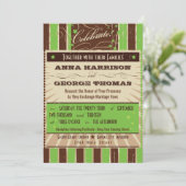 Rustikales Poster: Apple Green Custom Wedding Einladung (Stehend Vorderseite)