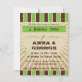 Rustikales Poster: Apple Green Probe Dinner Einladung (Vorderseite)