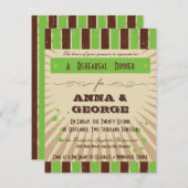 Rustikales Poster: Apple Green Probe Dinner Einladung (Vorne/Hinten)