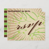Rustikales Poster: Apple Green Wedding RSVP Einladungspostkarte (Vorne/Hinten)