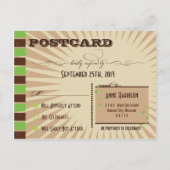 Rustikales Poster: Apple Green Wedding RSVP Einladungspostkarte (Rückseite)