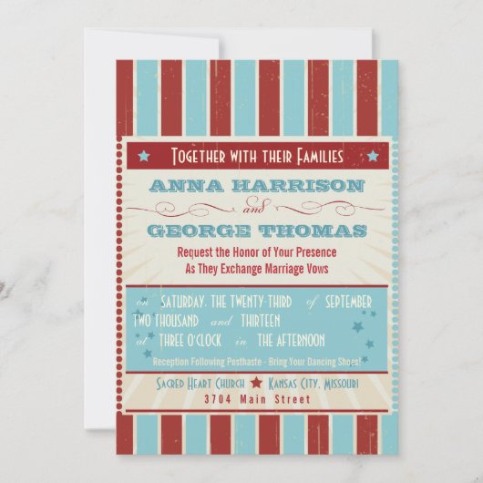 Rustikales Poster: Braut, Weiß und Blau, maßgeschn Einladung (Vorderseite)