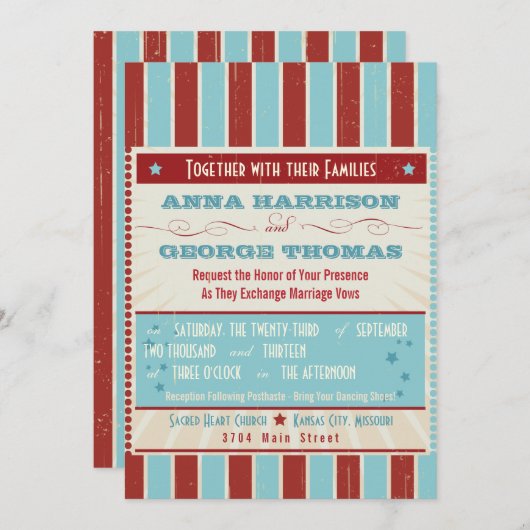 Rustikales Poster: Braut, Weiß und Blau, maßgeschn Einladung (Vorne/Hinten)