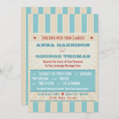 Rustikales Poster: Braut, Weiß und Blau, maßgeschn Einladung (Vorne/Hinten)