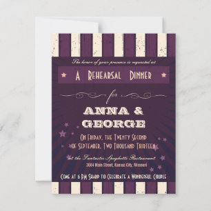 Rustikales Poster: Eggplant Dream Probe Abendessen Einladung