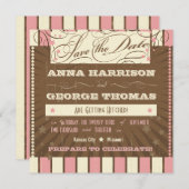 Rustikales Poster: Erdbeermousse Save the Date (Vorne/Hinten)