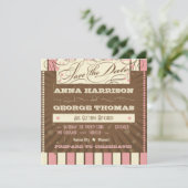 Rustikales Poster: Erdbeermousse Save the Date (Stehend Vorderseite)