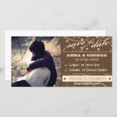 Rustikales Poster: Erdbeermousse Save the Date (Vorne/Hinten)