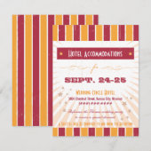 Rustikales Poster: Rosa und orange Unterkunft Begleitkarte (Vorne/Hinten)