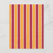 Rustikales Poster: Rosa und orange Unterkunft Begleitkarte (Rückseite)