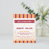 Rustikales Poster: Rosa und orange Unterkunft Begleitkarte (Stehend Vorderseite)