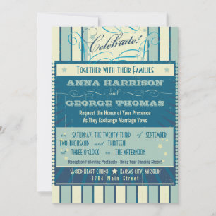Rustikales Poster: Sandy Beach Custom Wedding Einladung