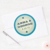 Rustikales Poster: Sandy Beach Sticker Siegel (Umschlag)