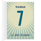 Rustikales Poster: Sandy Beach Tischnummer (Innen (Rechts))