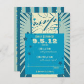 Rustikales Poster: Sandy Beach Wedding UAWG RSVP Karte (Vorne/Hinten)