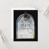 Rustikales Postfach Karte (Vorderseite/Rückseite Beispiel)