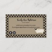 Rustikales primitives Rotes Salzwasser Willow Tree Visitenkarte (Rückseite)