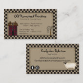 Rustikales primitives Rotes Salzwasser Willow Tree Visitenkarte (Vorne/Hinten)