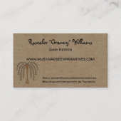 Rustikales primitives Saltbox House & Sheep Countr Visitenkarte (Rückseite)