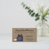 Rustikales primitives Saltbox House & Sheep Countr Visitenkarte (Stehend Vorderseite)