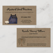 Rustikales primitives Saltbox House & Sheep Countr Visitenkarte (Vorne/Hinten)