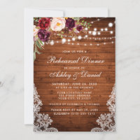 Rustikales Probe-Dinner aus Holz Lights Lace